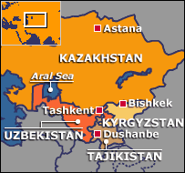 Central Asia map